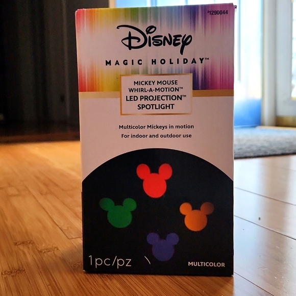 Disney Mickey Mouse Ears Lightshow Swirling LED Christmas Spotlight Projector - Picture 1 of 3
